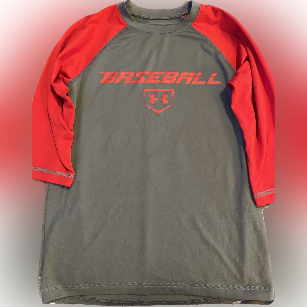 Under Armour 3/4 Sleeves Baseball Raglan Heat Gear Short